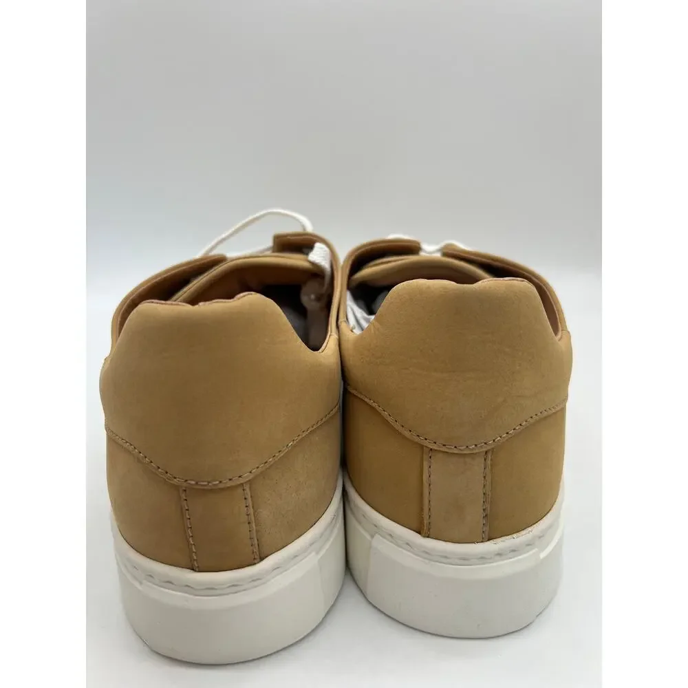 Bugatchi Solid Nubuck Leather Sneaker In Maple Size 10 NIB